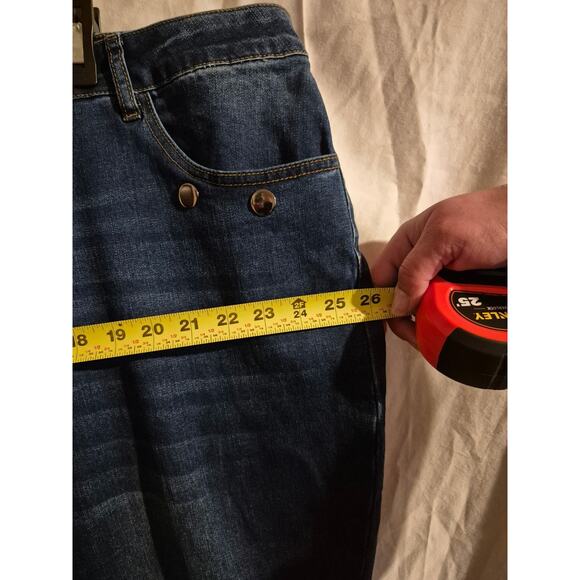 Agnes Orinda Blue Denim Jeans Stretch Comfort Size 4X (46”W x 27”L) - Picture 7 of 11